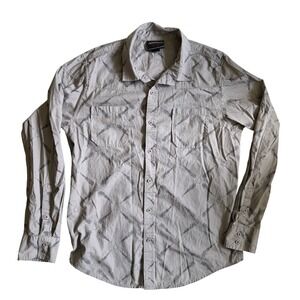 Assassin's Creed Gamer Streetwear Mens Button Down Shirt Gray 100% Cotton LG